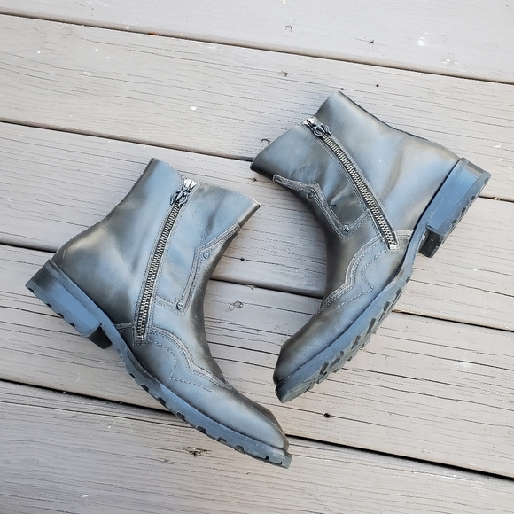 Mark Nason Lounge U Rock Salud Punk Rock Grunge Scene Brown Leather Boots 9 - Picture 4 of 8